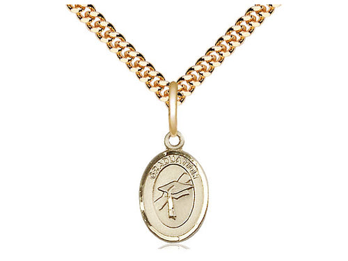 14kt Gold Filled Graduation Medal on a Gold Filled Chain