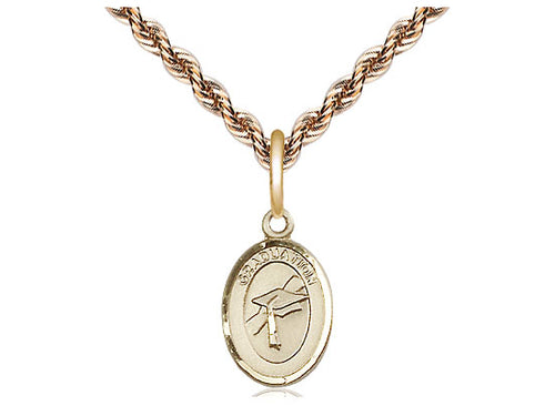14kt Gold Filled Graduation Medal on a Gold Filled Chain