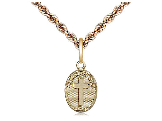 14kt Gold Filled Friend In Jesus Cross Pendant on a Gold Filled Chain