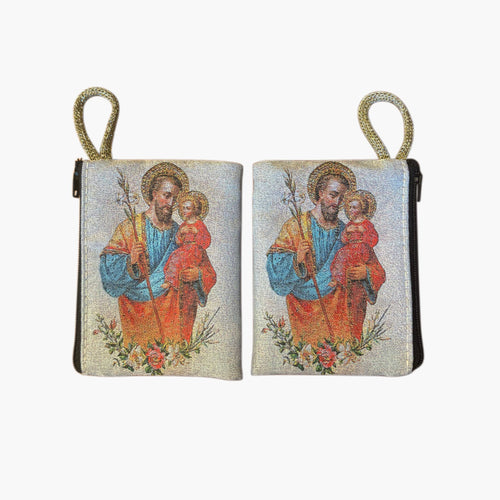 St. Joseph Rosary Pouch 3″ x 4″
