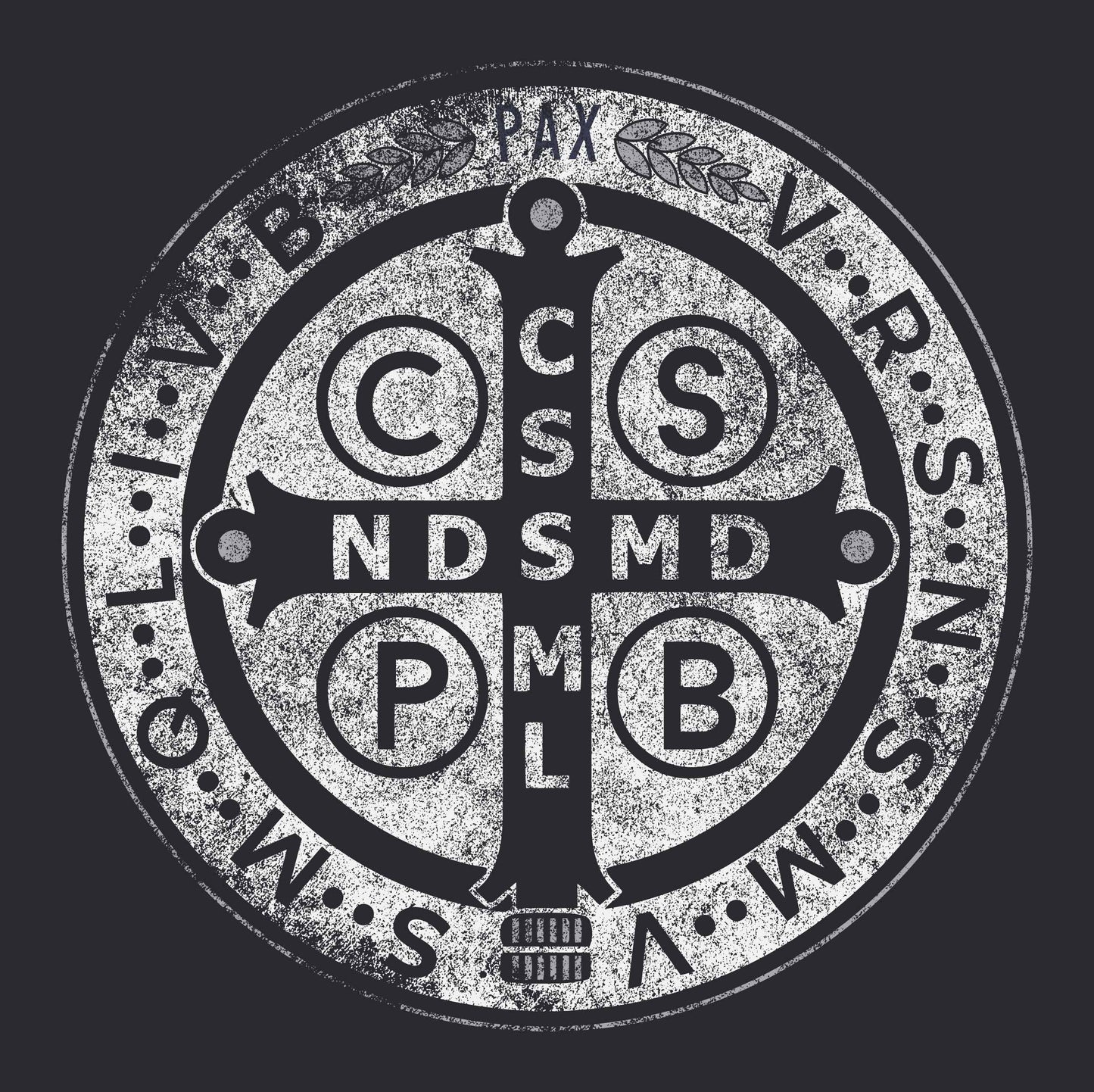 The Medal of Saint Benedict Unisex Shirt - Heather Black: 2XL