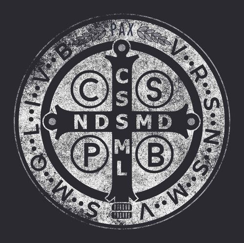The Medal of Saint Benedict Unisex Shirt - Heather Black: 3XL