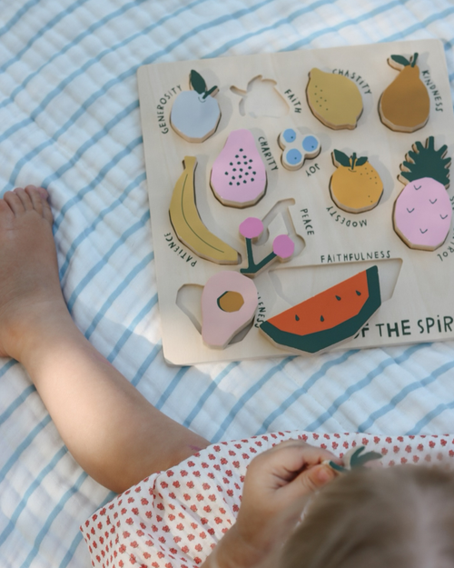 Catholic Fruit of the Spirit Wooden Puzzle