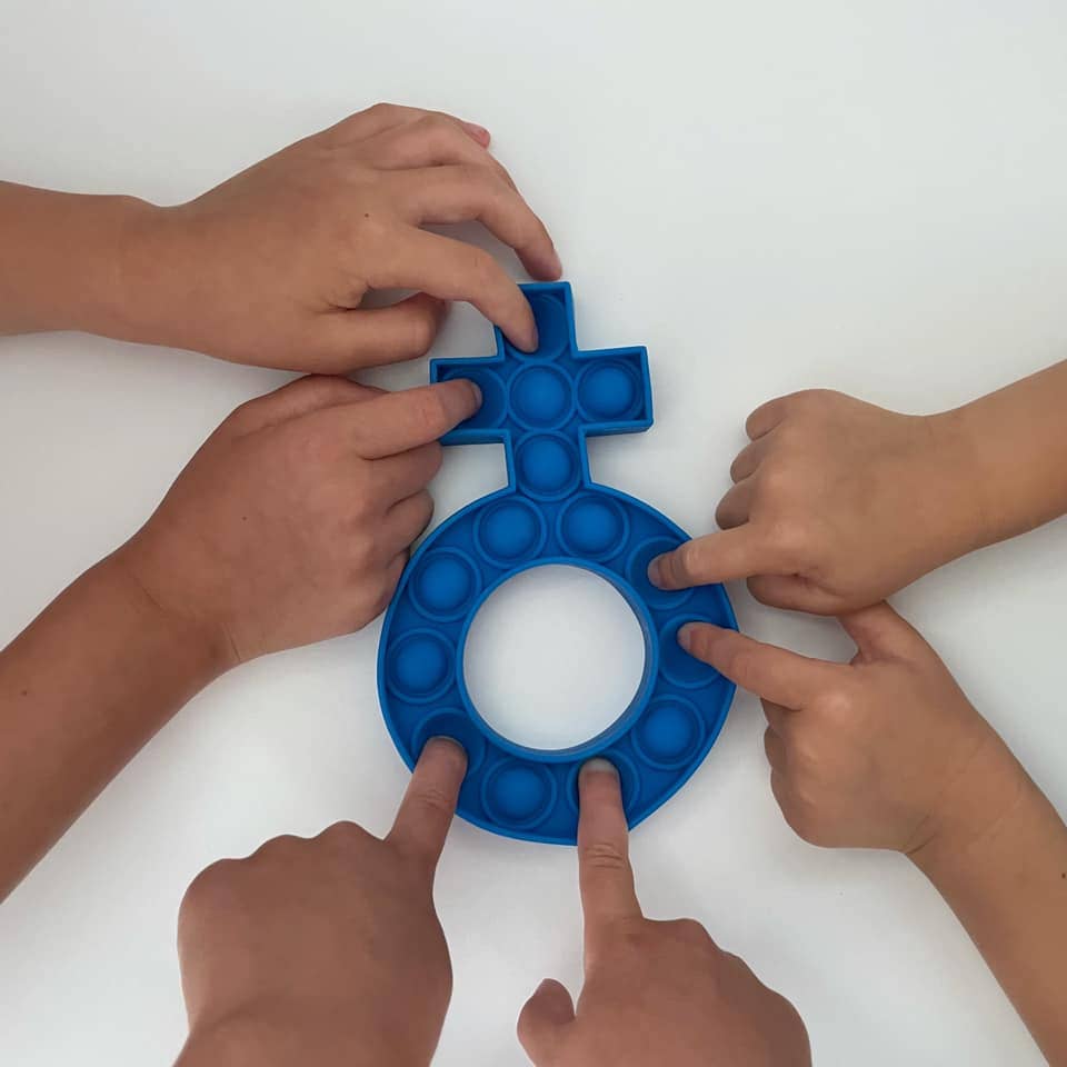 Fidget Rosary Popper: Royal blue