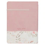 Done in Love pink floral classic journal with elastic closure and built-in pen holder, elegant and practical design