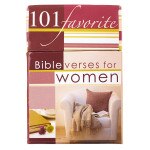 Box of 101 Favorite Bible Verses for Women with soft pink and brown cover featuring an open Bible and cozy slippers image
