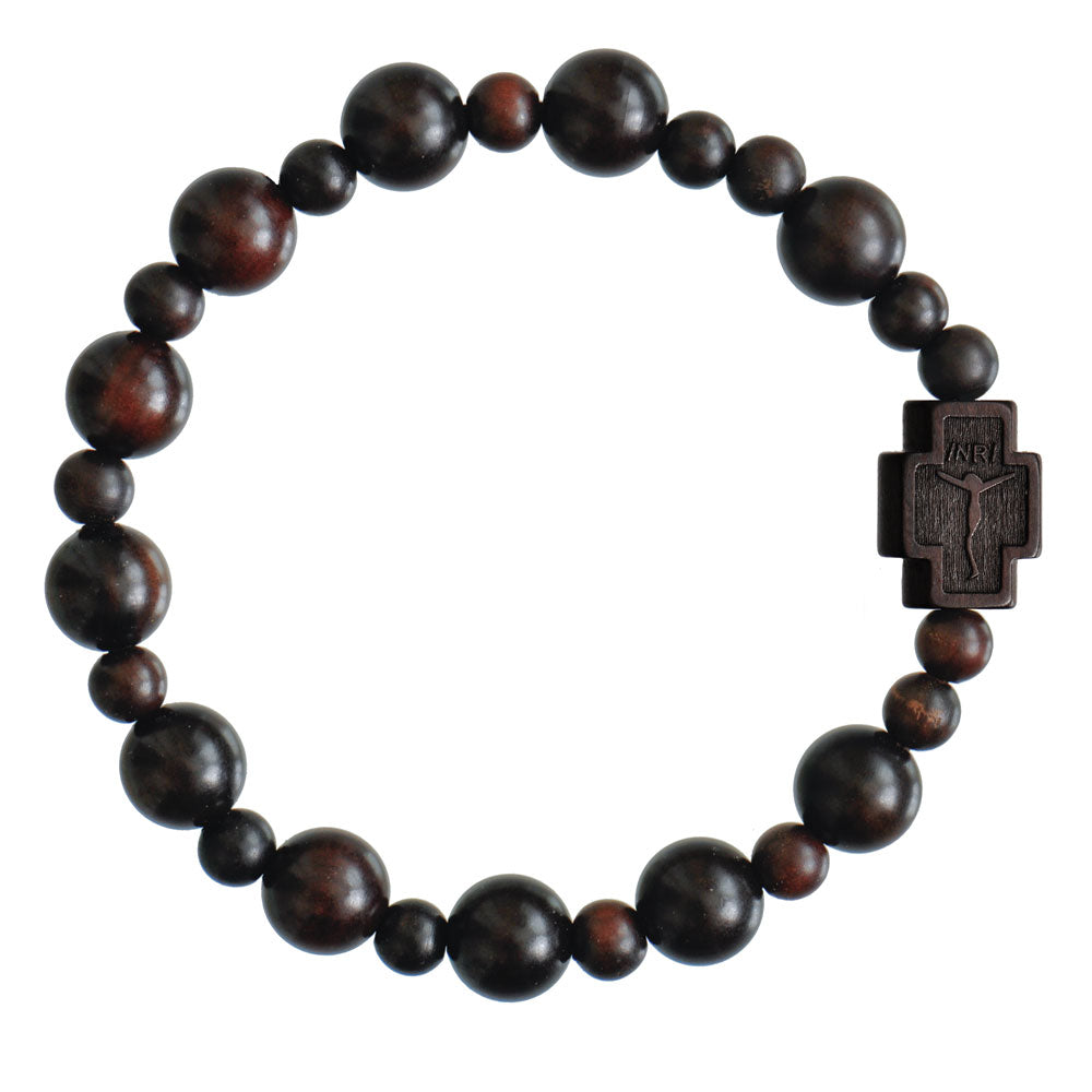 Jujube Wood Rosary Bracelet (10 mm)