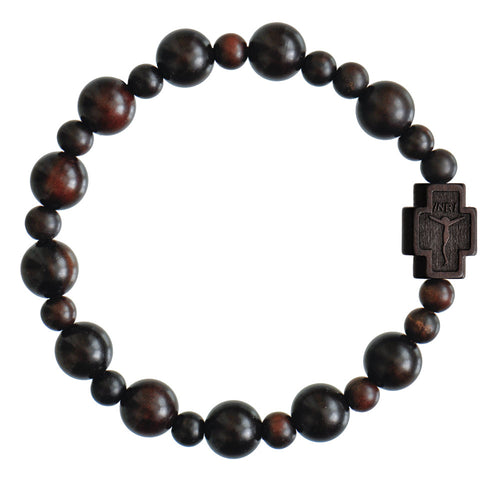 Jujube Wood Rosary Bracelet (10 mm)