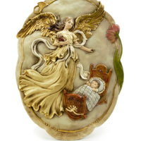 Guardian Angel Crib Medallon Plaque - 18 in. - Unique Catholic Gifts
