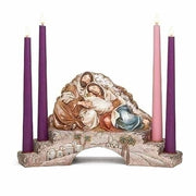 Sleeping Holy Family Advent Candle Holder (7") - Unique Catholic Gifts
