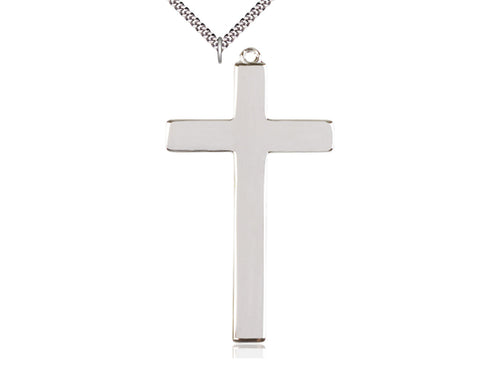 Sterling Silver Cross Medal on a Sterling Silver Chain