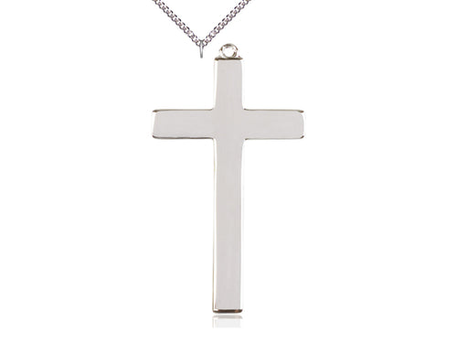 Sterling Silver Cross Medal on a Sterling Silver Chain