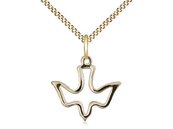 Gold Holy Spirit Medal (5/8")