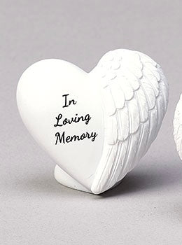 Winged Heart Memorial Keepsake "In Loving Memory" - Unique Catholic Gifts