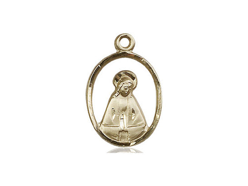 14kt Gold Filled Madonna Pendant on a Gold Filled Chain