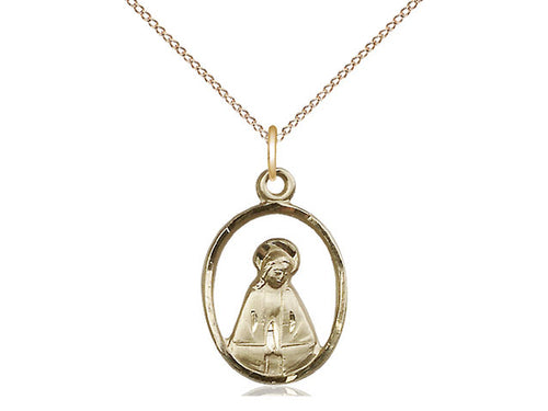 14kt Gold Filled Madonna Pendant on a Gold Filled Chain