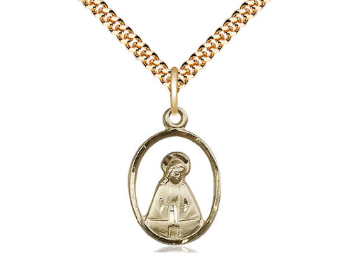14kt Gold Filled Madonna Pendant on a Gold Filled Chain