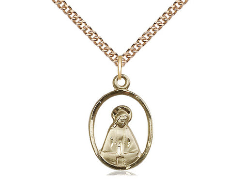 14kt Gold Filled Madonna Pendant on a Gold Filled Chain