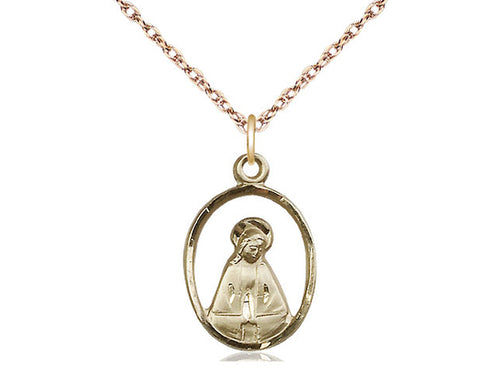 14kt Gold Filled Madonna Pendant on a Gold Filled Chain