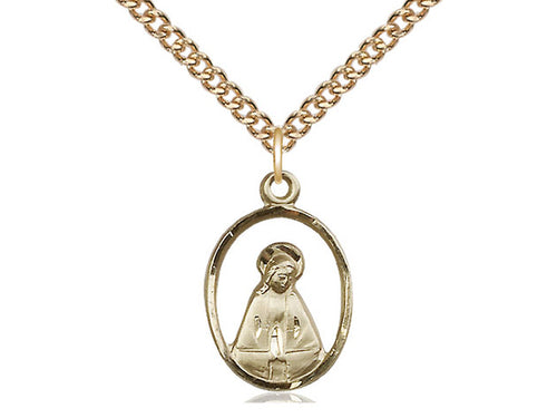 14kt Gold Filled Madonna Pendant on a Gold Filled Chain