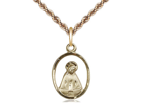 14kt Gold Filled Madonna Pendant on a Gold Filled Chain