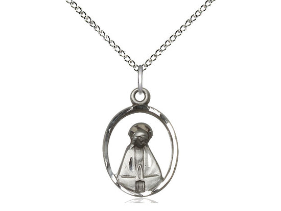 Sterling Silver Madonna Pendant on Sterling Silver Chain