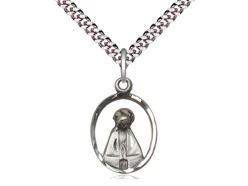 Sterling Silver Madonna Pendant on Sterling Silver Chain