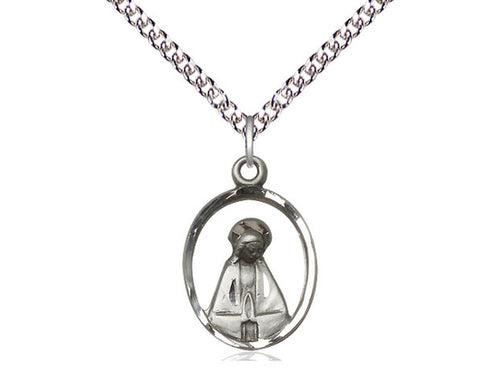 Sterling Silver Madonna Pendant on Sterling Silver Chain