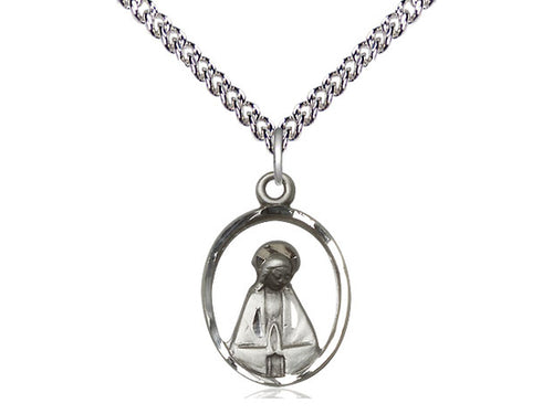 Sterling Silver Madonna Pendant on Sterling Silver Chain
