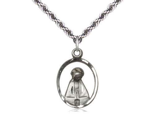 Sterling Silver Madonna Pendant on Sterling Silver Chain