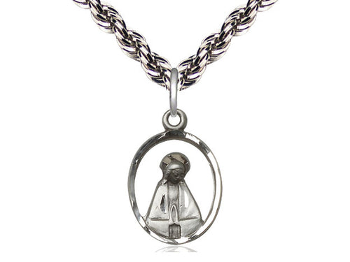 Sterling Silver Madonna Pendant on Sterling Silver Chain