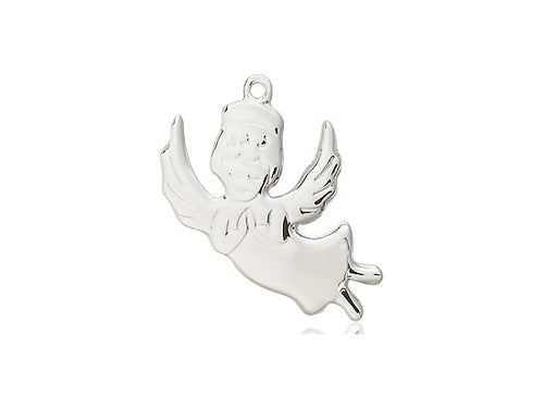 Sterling Silver Angel Medal on a Sterling Silver Chain