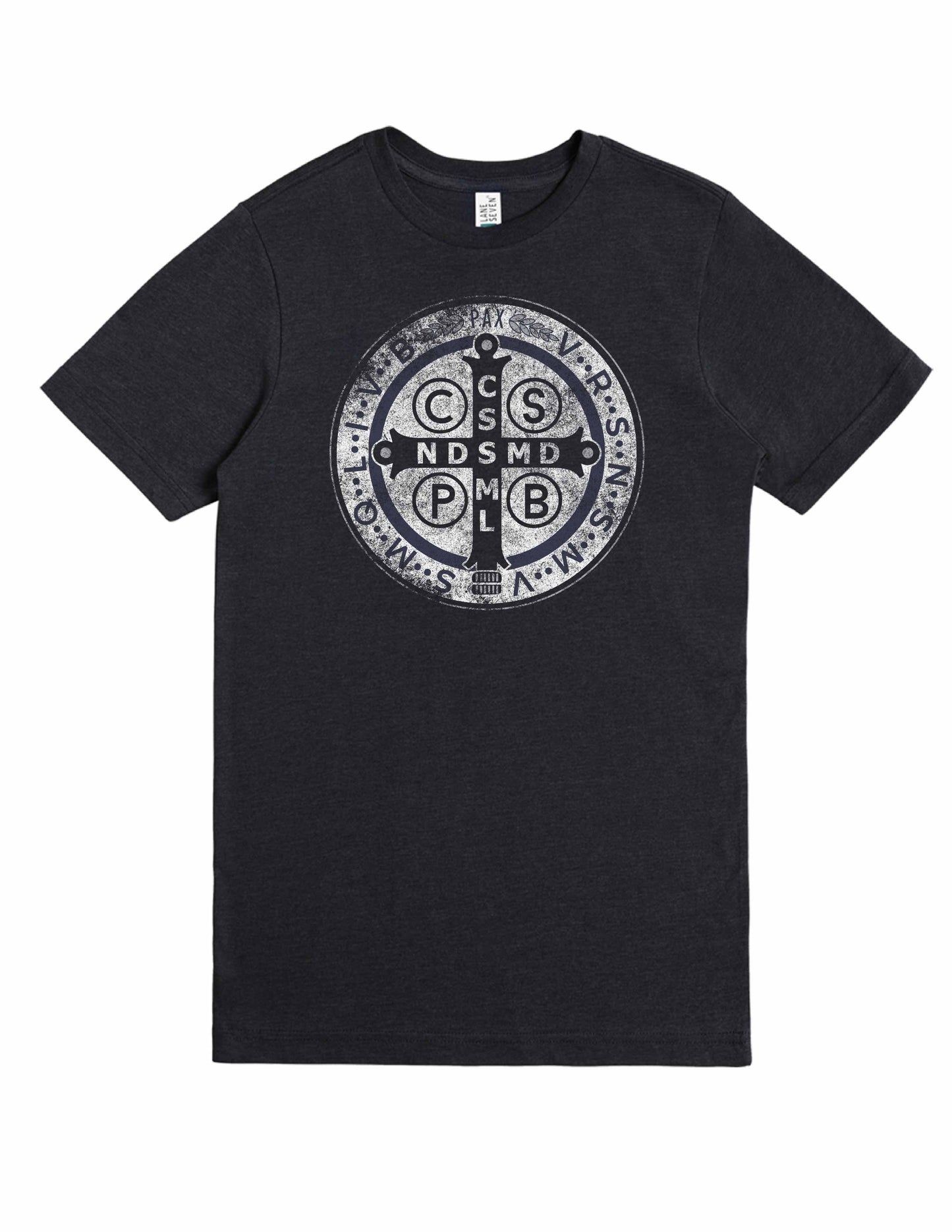 The Medal of Saint Benedict Unisex Shirt - Heather Black: M