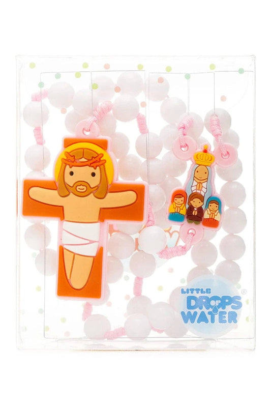 Our Lady Fatima Catholic Rosary Girls | Pink Prayer Beads | Little Drops of Water
