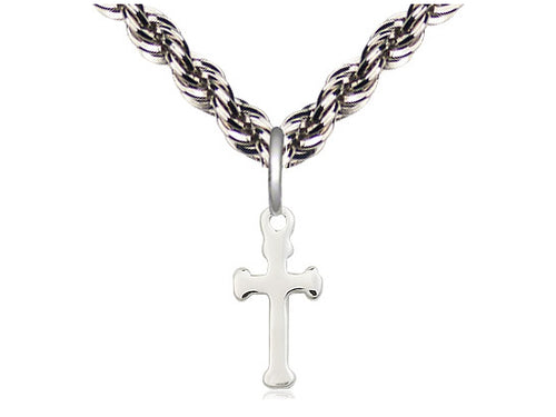 Sterling Silver Cross Medal on a Sterling Silver Chain