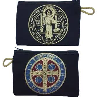 St. Benedict Medal Rosary Pouch 3″ x 4″