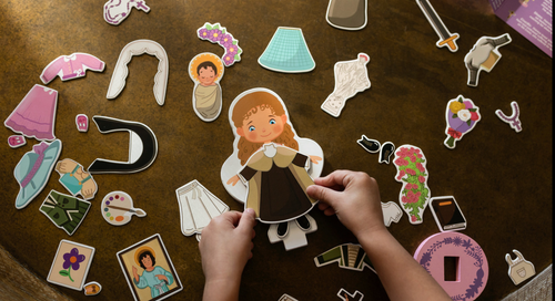 My Saint Thérèse, A magnetic wooden dress-up doll set