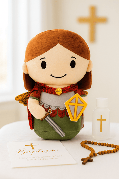Saint Michael Archangel Catholic Plush Doll 8" | Angel Toy: 8"