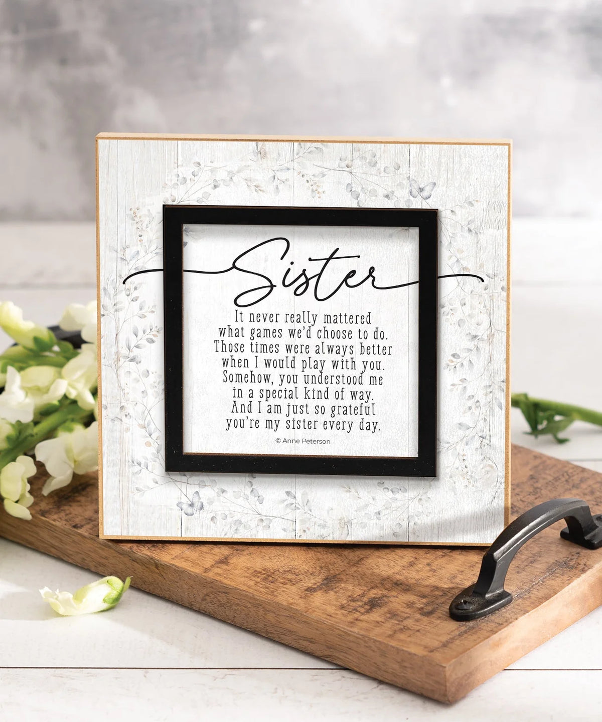 Sister Appreciation Wood Plaque Wall Art 6"