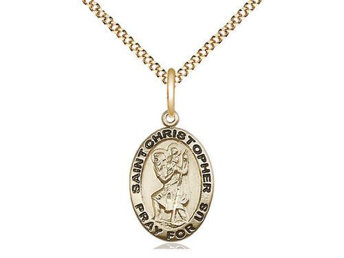 Medalla de San Cristóbal Lleno de Oro (3/4")