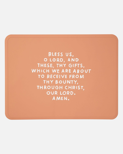 Meal Blessing Silicone Placemat: Cornflower Blue