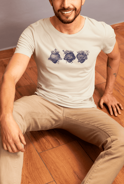 Holy Family Hearts | 3 Hearts of the Holy Family Tee: 2XL