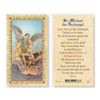 St Michael Archangel, Bookmark Laminated Holy Card (Copy)