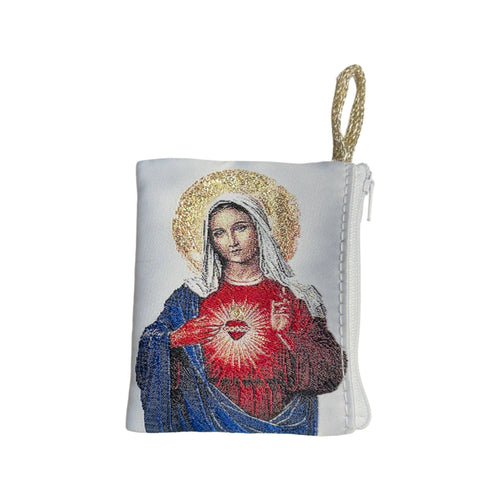 Rosary Pouch - Immaculate Heart of Mary 3″ x 4″