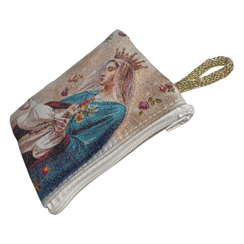 Mystic Rose Rosary Pouch 3″ x 4″