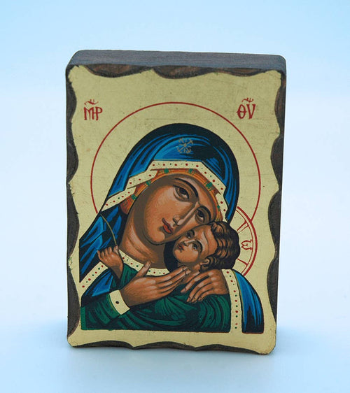 GMIN1MDB- Greek Serigraph Madonna Table Icon