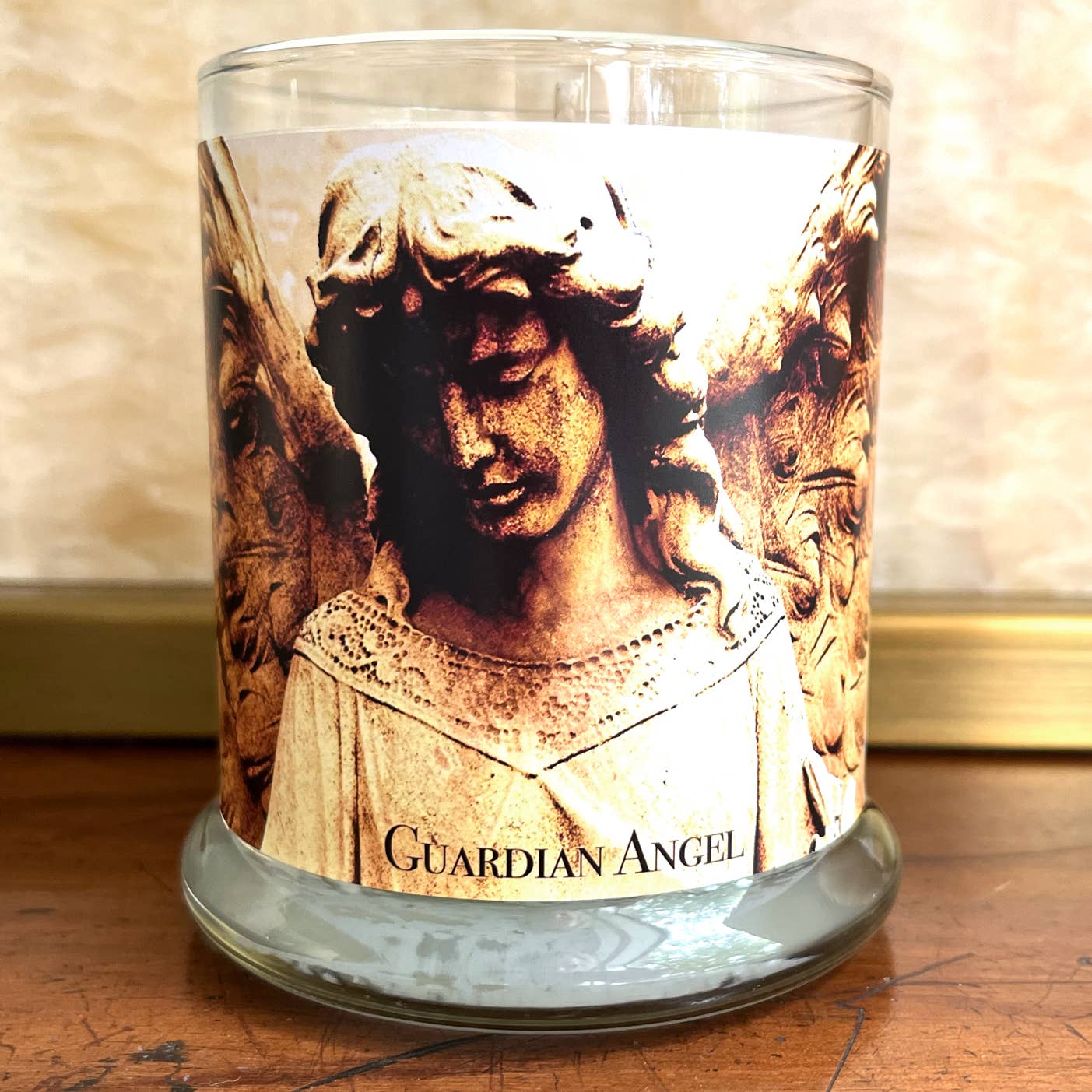 Guardian Angel Candle. 3 1/2" Divine MercyScent