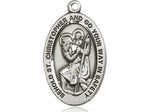 Sterling Silver St. Christopher Medal 7/8"