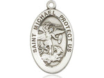 Sterling Silver St. Michael the Archangel Medal 7/8" with 18" chain