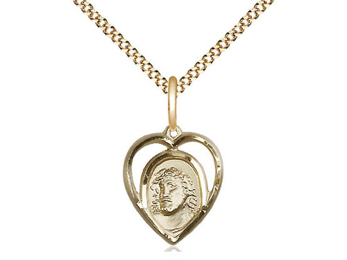 14kt Gold Filled Ecce Homo Medal on a Gold Filled Curb Chain